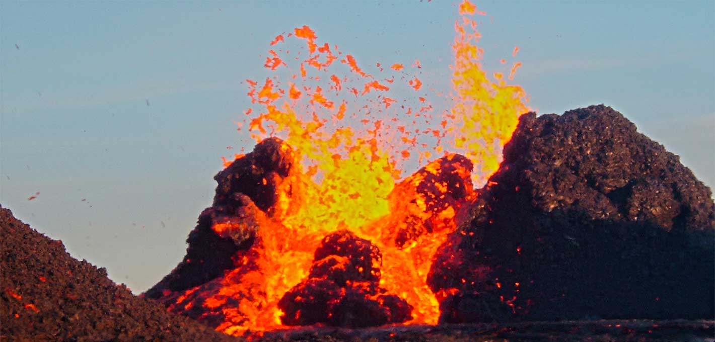 eruption volcan du piton de la fournaise